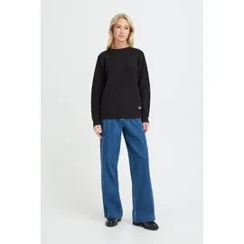 Oxmo Strickpullover OXEDNA ONECK Schwarz XXL