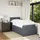vidaXL Boxspringbett, mit Matratze Dunkelgrau 90x200 cm Samt - Grau