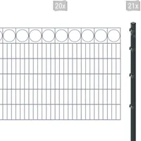 Arvotec Doppelstabmattenzaun »ESSENTIAL 120 zum Einbetonieren "Ring" mit Zierleiste«, Zaunhöhe 120 cm, Zaunlänge 2 - 60 m 79979656-0 anthrazit H/L: 120 cm x 40 m