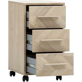 MÖBELPARTNER Arezzo Rollcontainer 32,6 x 39,1 x 59,7 cm schwarz