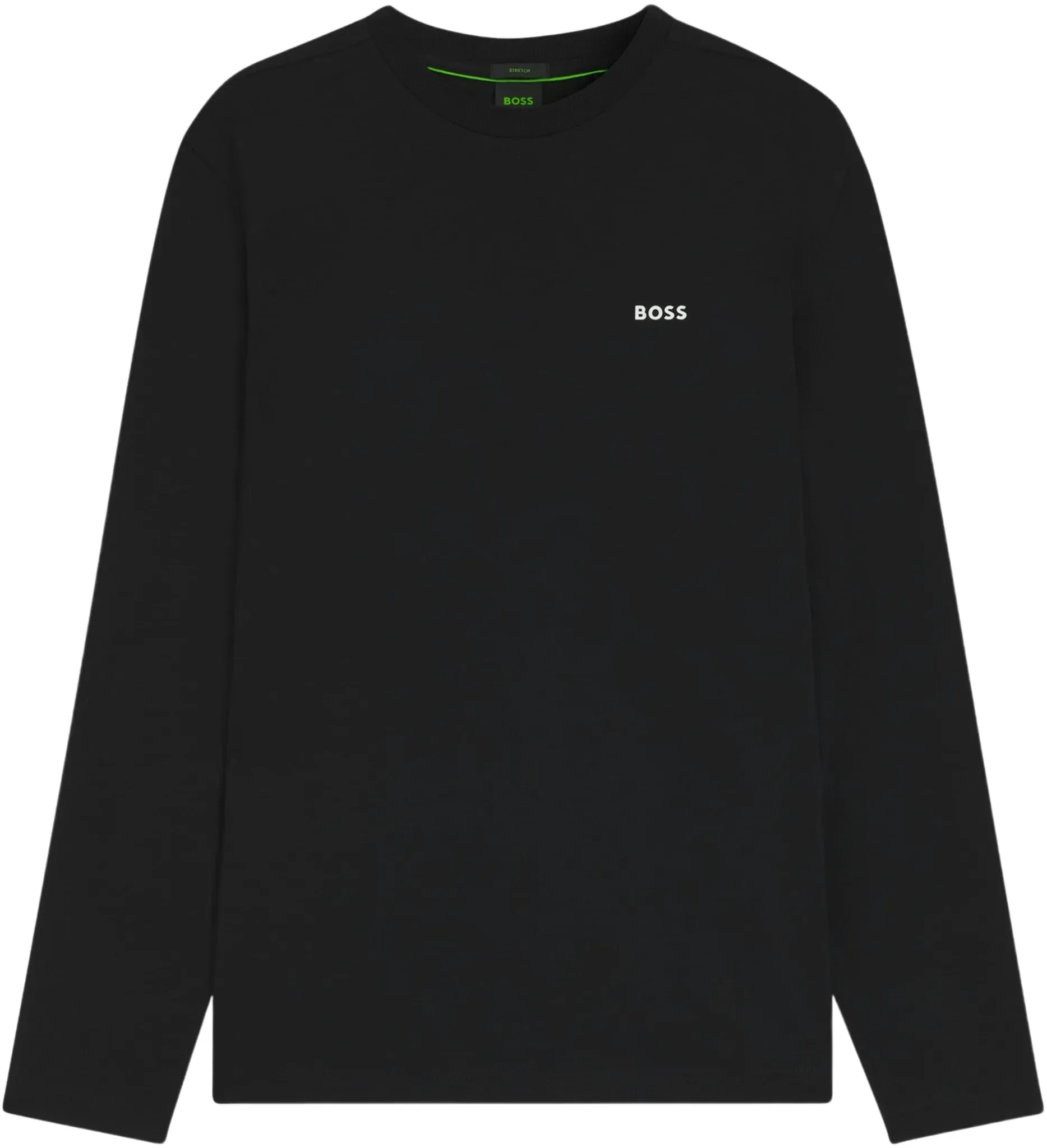 Langarmshirt mit Kontrast-Logo Schwarz XXL