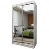 masseno Schwebetürenschrank BELLINA 120 x 216 x 61 cm Weiß
