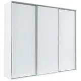 Möblo Schiebetürenschrank, Weiß, Holzwerkstoff, Rechteckig, 254x244x62 cm, Schlafzimmer, Kleiderschränke, Schwebetürenschränke