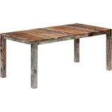 vidaXL Esstisch Grau 180x90x76 cm Massivholz