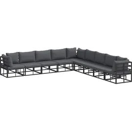 vidaXL Garten-Lounge-Set 9-tlg. schwarz