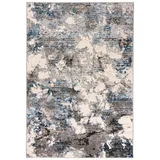 Mazovia Designteppich Modern Teppich für Wohnzimmer - Abstrakt Muster, Beige Blau Grau, 160 x 230 cm, Abstrakt, Modern, Höhe 8 mm, Kurzflor beige|blau|grau 160 x 230 cm