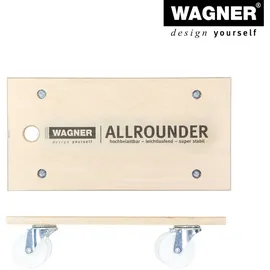 Wagner System GmbH WAGNER Transporthilfe Multiplex BIRKE 24 mm 59 x 30 x 14,5 cm, Rollen Ø 100 mm, Tragkraft 500 kg