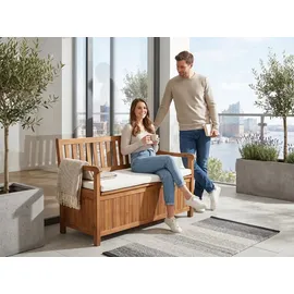 prestige home living outdoor Sitzbank 119,5 x 63 x 84 cm Braun