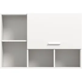 WELLTIME Hängeschrank WELLTIME "FALAS, Breite 95cm, 1 Klappe, 5 Fächer", weiß (weiß nb), B:95cm H:64cm T:34cm, Holzwerkstoff, Schränke, Hängeschrank, Schrank, Wandschrank, Badschrank, Wäscheschrank
