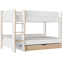 Gami Kinderbett »ROOMY«, Hochbett mit zwei Liegeflächen und Bettkasten