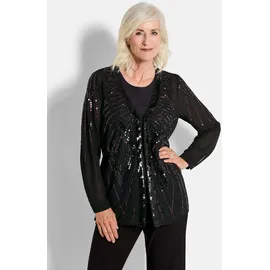 GOLDNER Chiffonbluse schwarz 46