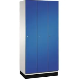 C+P Umkleidespind Cambio 195 x 90 x 52,5 cm Enzianblau/Lichtgrau