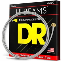 DR Strings Hi-Beam MR5-130 – E-Bass Saiten, 5-Saiter Set, Edelstahl, Rundkern, Medium to Heavy 45-130