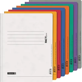 Brunnen Schnellhefter FACT!plus Karton farbsortiert DIN A4, 8 St.