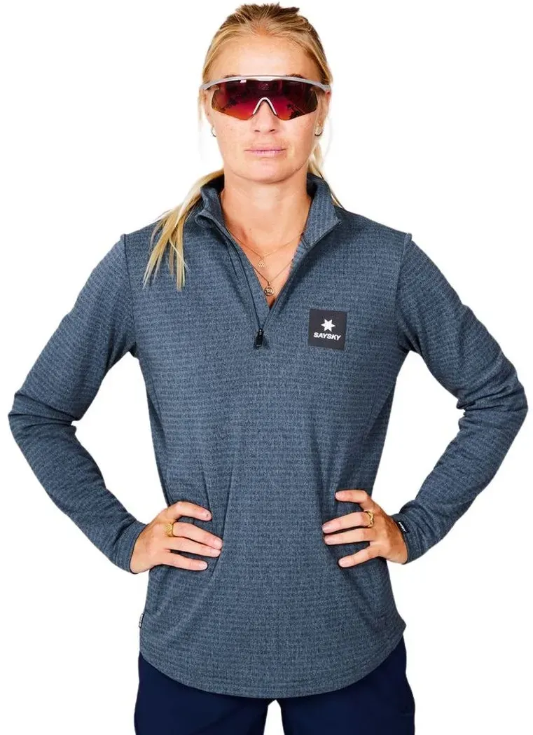 Saysky Damen Blaze Half Zip Light Fleece blau
