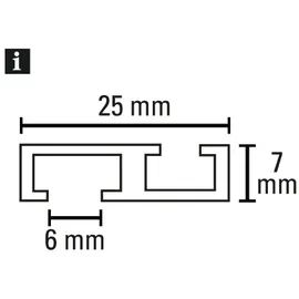 GARDINIA Aluminium-Vorhangschiene 1-läufig 150 cm weiß