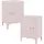 [en.casa] Nachtschrank Inari 2er Set Türgriff rechts und links Rosa