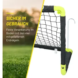 Dunlop Fußballtor Schwarz/Gelb 50 x 44 x 44 cm