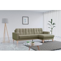 sit&more Ecksofa »Lavida L-Form«, wahlweise mit Kippfunktion und Bettkasten grün