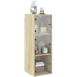 vidaXL Wandschrank mit Glastüren 35 x 37 x 100 cm Sonoma-Eiche