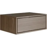 Selsey - Nachttisch Hängend mit Schublade, Holzoptik Walnuss, 50 cm