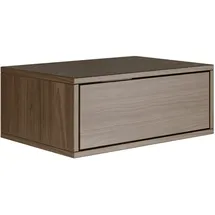 Selsey - Nachttisch Hängend mit Schublade, Holzoptik Walnuss, 50 cm