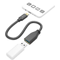Hama USB-Adapterkabel OTG USB-C-Stecker - USB-A-Buchse 15cm schwarz