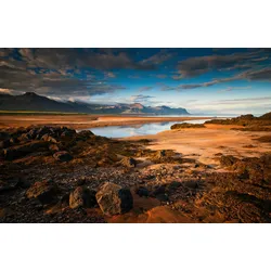 Fototapete PAPERMOON "Photo-Art KARGE SEENLANDSCHAFT", bunt, B:3,00m L:2,23m, Vlies, Tapeten