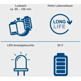 SCHEPPACH 2x System Akku SBP4.0 4,0Ah Li-Ion passend für alle 20V-IXES Geräte