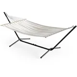 Hängemattengestell Hängematte mit Gestell 350cm weiß Metallgestell Sonnenliege