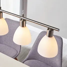 LINDBY Simeon 4-flg. dimmbar 72,5 cm Glas/Metall