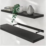 CASARIA Wandregal Hängeregal 90 x 3,8 x 23 cm Schwarz