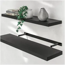 CASARIA Wandregal Hängeregal 90 x 3,8 x 23 cm Schwarz