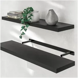 CASARIA Wandregal Hängeregal 90 x 3,8 x 23 cm Schwarz