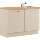 Impuls Küchen Mehrzweckschrank-Set IMPULS KÜCHEN "Warschau", grau (kieselgrau mit vintage eiche, nachbildung), B:120cm H:91,8cm T:60cm, Dekorfolie, Holzwerkstoff, Kastenmöbel-Sets, Vielfältige Varianten verfügbar; kombinierbar mit anderen Artikeln