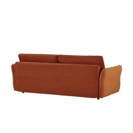 Sofa.de Schlafsofa mit Bettkasten Palermo ¦ orange ¦ Maße (cm): B: 228 H: 94 T: 113.0