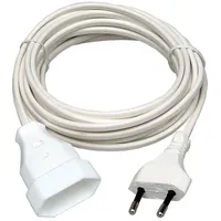 Kopp 145601098 Euro-Verlängerung 5 m, weiß, 5m