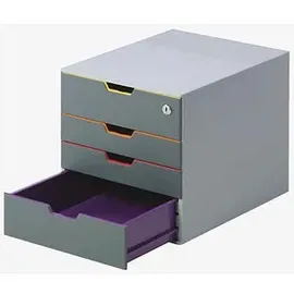 Durable Schubladenbox VARICOLOR 28 x 29,2 cm 4-tlg. grau