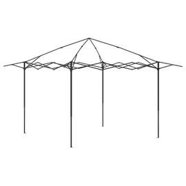 vidaXL Pavillon 4 x 4 m inkl. 4 Seitenteile Creme/Braun