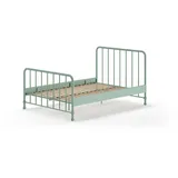 58 aufm Kessel METALLBETT Kay 147x110x207 aus Metall in Grün matt | Gr.: onesize