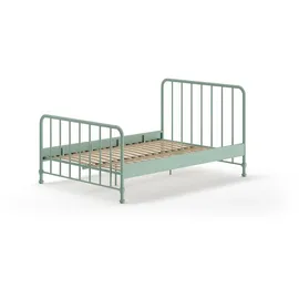 58 aufm Kessel METALLBETT Kay 147x110x207 aus Metall in Grün matt | Gr.: onesize