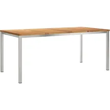 vidaXL Garten Esstisch Set 7-tlg. Braun