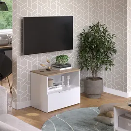 Vicco Kommode Wido 60 x 50 cm Weiß/Sonoma