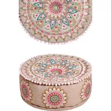 Marrakesch Orient & Mediterran Interior Pouf Baumwolle ø 50 cm Mehrfarbig