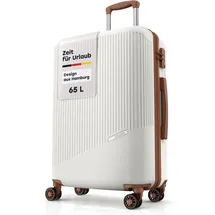 Travelite Bali 4-Rollen M 67 cm / 65 l weiß/cognac