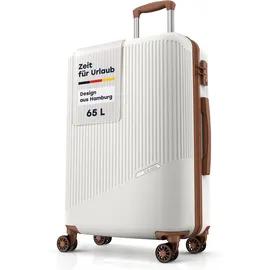 Travelite Bali 4-Rollen M 67 cm / 65 l weiß/cognac