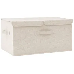 vidaXL Aufbewahrungsbox Stoff 50x30x25 cm Creme