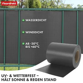 casa pura Sichtschutzstreifen 19 x 350 cm Anthrazit PVC