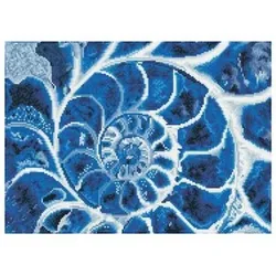 DIAMOND DOTZ® 2591517 Original Diamond Painting Blaue Nautilus 51,5 x 37 cm