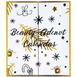 WHITE BOOK Adventskalender mit MakeUp - Kosmetik Weihnachtskalender zum Aufklappen - Adventskalender für Frauen